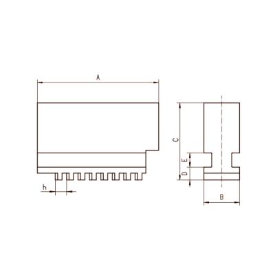 BISON Mjuka Backar för Trebackschuck Ø250 mm typ 3202/3203 (SJM 3202-250)